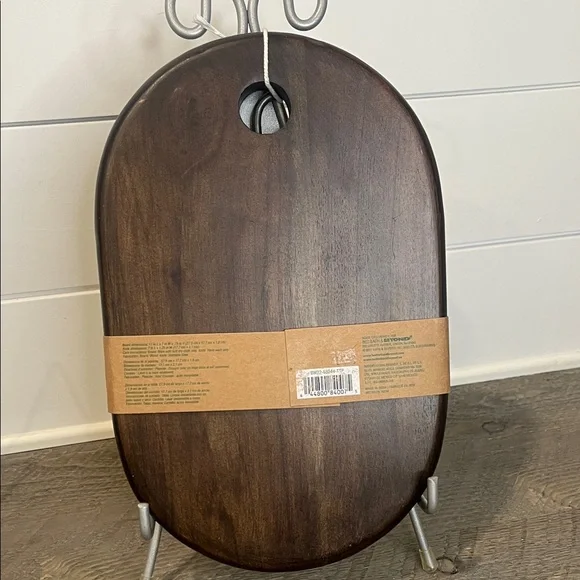 Bee & Willow Autumn Leaves Acacia Wood Serve Board with Knife - NWT - Picture 4 of 6